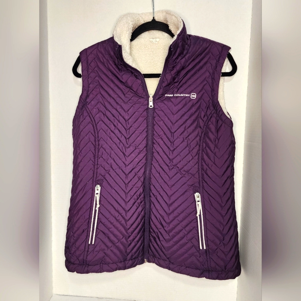 Free Country purple warm vest size medium